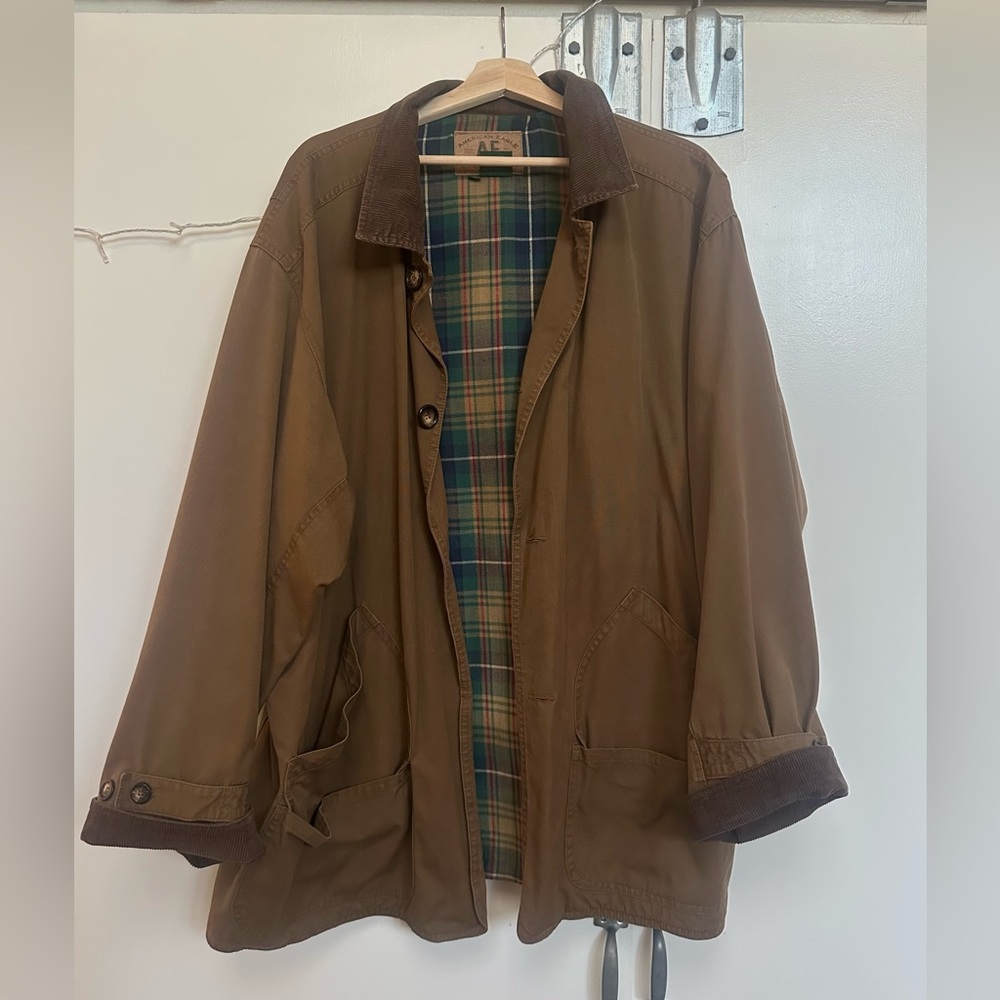 Vintage American Eagle Outfitters Men's Barn Flannel Chore Coat Jacket XL